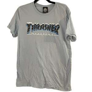 Thrasher Light Blue Tee with Black Label